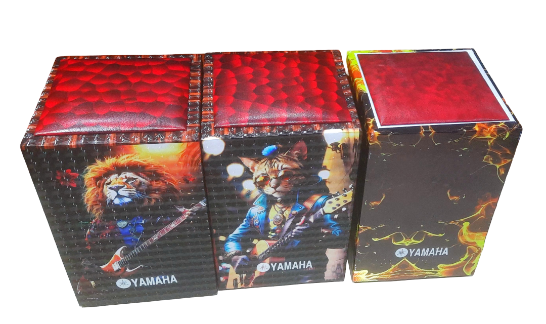 New Yamaha Sticker Multi Design Cahon/Kahon/Drum Box Multicolor- 1 Piece